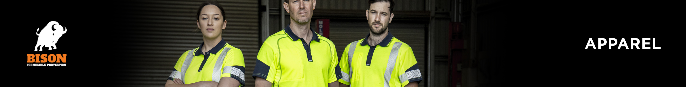 <img alt="Bison Workwear Apparel" src="/images/CategoryImages/BISON/Bison_Category banners_Apparel-min.jpg?u=1Ye8As" data-bind="attr: { src: imageUri }">
<h1>APPAREL</h1>
<div>
<div><span style="font-size: 14px;">As a leading apparel and workwear supplier, we have a range of high quality innovative workwear developed with safety standards and comfort in mind. Design features set these garments apart, in style and innovation.&nbsp; This includes superior level of performance and comfort, ensuring the team you&rsquo;re fitting out will simply stand out.<br><br><br></span></div>
</div>